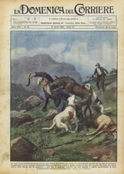 Der Kampf eines Kriegsversehrten mit einem Wolf